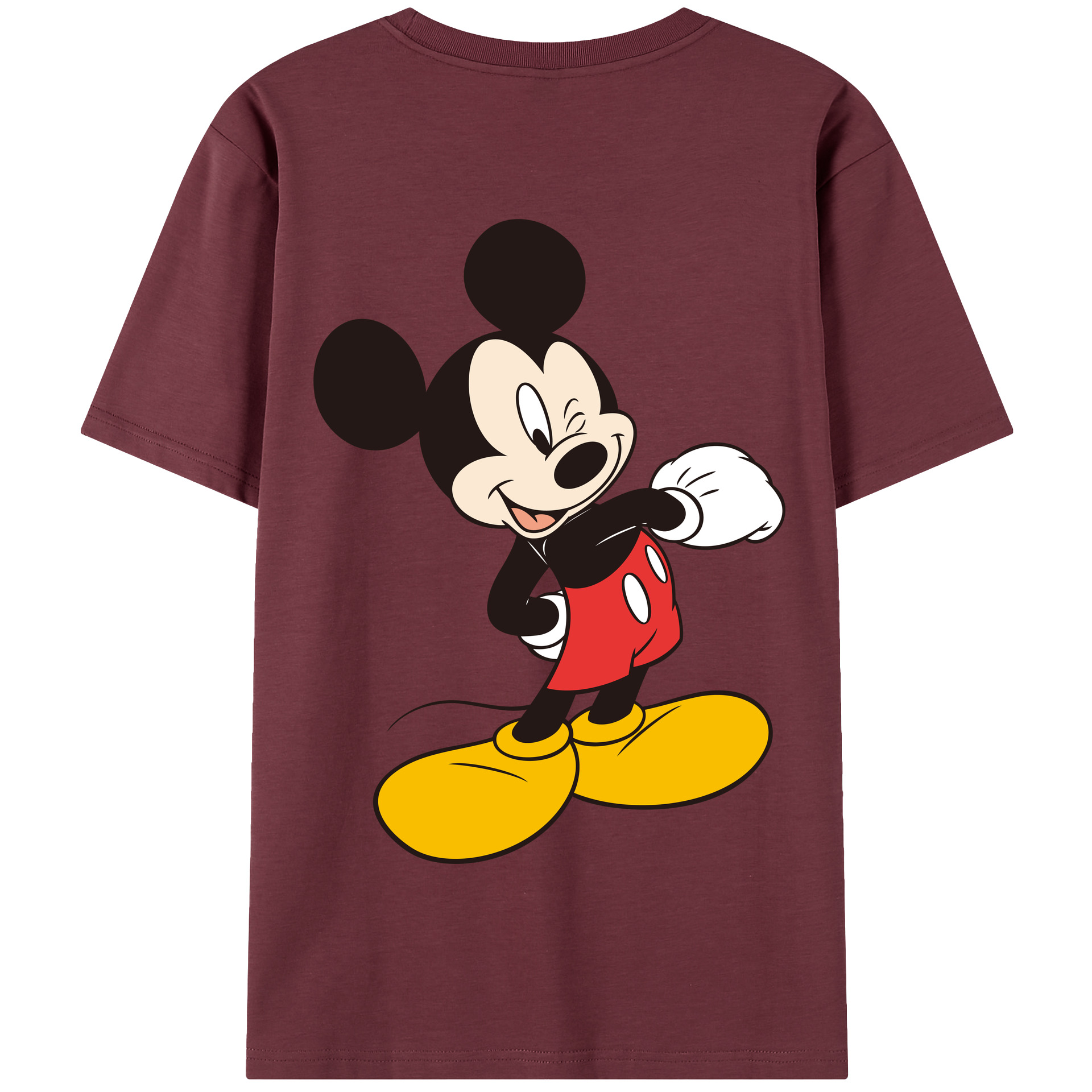 （画像用） ミッキーマウス Mickey Mouse 綿100％半袖Tシャツ（背面プリント）